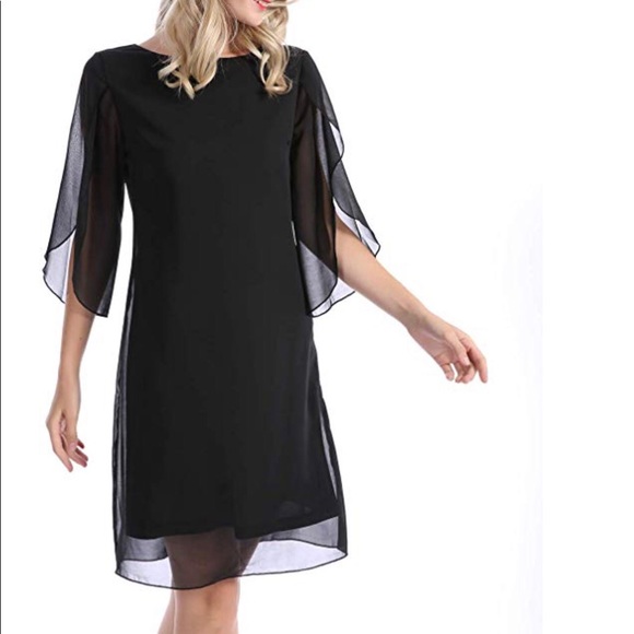 Dresses & Skirts - Black chiffon cocktail dress
